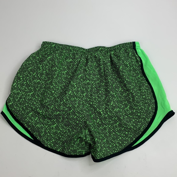 Nike Dri Fit Running athletic Shorts Size Medium Neon Green & Black Drawstring - Picture 6 of 10